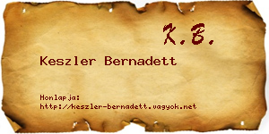 Keszler Bernadett névjegykártya